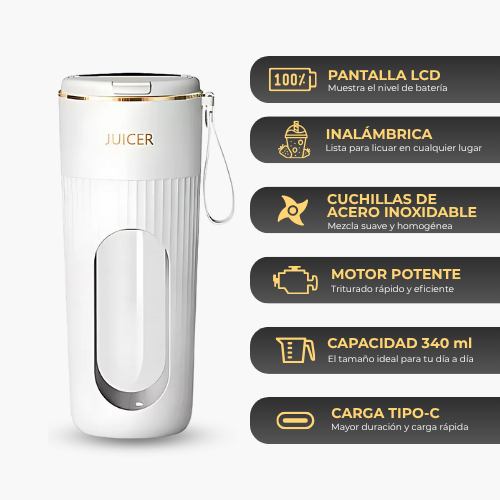 VitaJuicer Portátil (340ml) – Tu batido en 30 s, donde estés